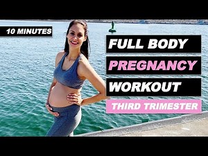 10 Minute Full Body Pregnancy Prenatal Workout, THIRD Trimester - no equipment