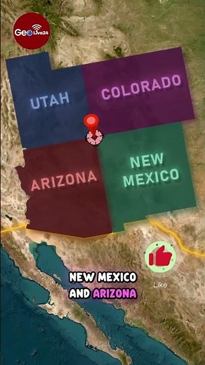 4 States Point in USA| The Four Corners Mystery Explained #shorts #facts #geography #usa