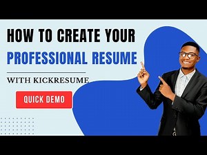 KickResume Quick Demo | Build a Professional Resume in Minutes!