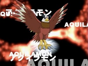 Hawkmon Digivolves to Aquilamon - Digimon Adventure 02 [2000]