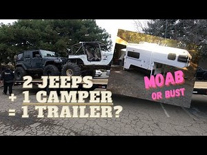 Crawler Hauler in the Making! Can 2 Jeeps & A Cabover Camper Fit On One Trailer? Heading to Moab!
