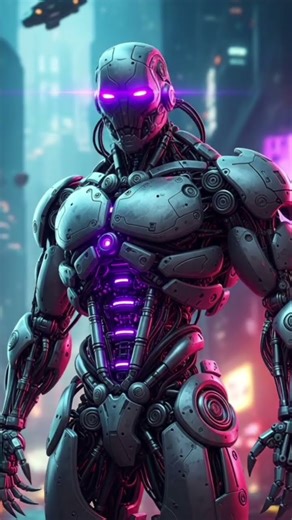 YouTube AI Made a Mechanical Cyborg with Neon Eyes 🤖🔥