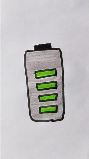 Battery 🔋 Easy Drawing For Kids #battery #kidstvforfun #trending #viral #shortsfeed #viralvideo #art