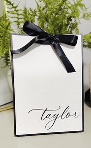 Personalized Gift Bag-elegant Gift Bag-black and White Gift Bag-bridesmaid Gift Bag-wedding Gift Bag-bridal Party Gift Bags-wedding Bags- - Etsy