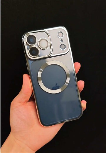 Anti-slip and anti-collision edge - magnetic charging - dark PC back panel - metal lens #iphonecase #iphone16promaxcase #iphone14case #iphone17promaxcase #tiktokshopspringglowup