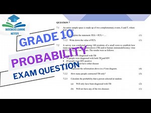 PROBABILITY GRADE 10 | EXAM QUESTION
