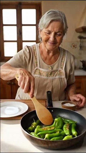🔥 PIMIENTOS DE PADRÓN… unos pican y otros no 🌶 #PimientosDePadron #recetasdelaabuela #cocinaespañola