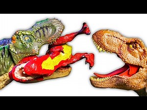 NEW T REX Battle Royale! Jurassic World Tyrannosaurus Rex Fight