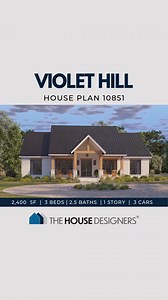 10K views · 29 reactions | Stunning Modern Farmhouse with Brick and Timber Accents, Plan 10851 #housedesign2025 #thehousedesigners #architecture #americandesign #modernfarmhouse #farmhousestyle #farmhouse #ArchitecturalDesign #onestory #housedesigner | The House Designers | Facebook