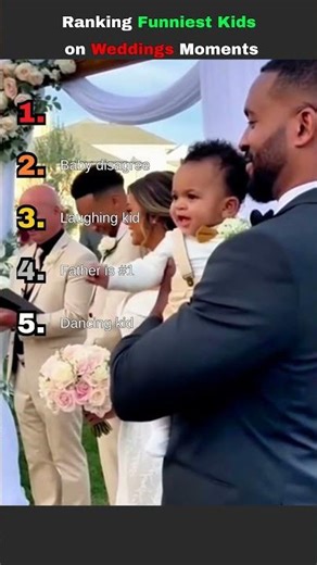 Ranking Funniest Kids at Weddings 💀😂 #shorts