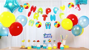 Watch Beach Ball Birthday Party Decoration Kit on Amazon Live