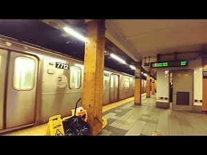IRT Eastern Parkway Line: (3) and (4) train action at Utica Avenue