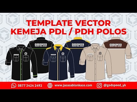 🔴 REVIEW TEMPLATE VECTOR DESAIN KEMEJA PDL POLOS