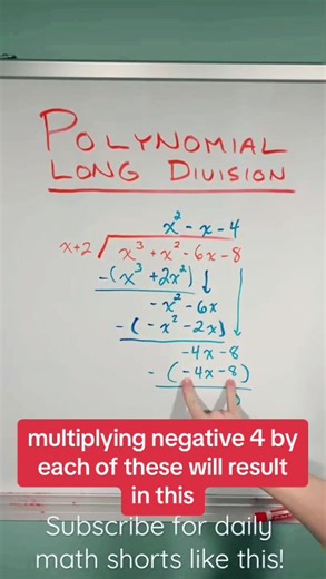 How to do polynomial long division in under a minute #math #maths #mathematics #mathtok #polynomials #polynomialdivision