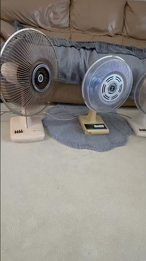 Quiet Sanyo oscillating table fans #electricfan #fancollection #ncfd