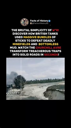 Tank vs. Mud: The Genius of British Churchill AVRE Fascines #shorts