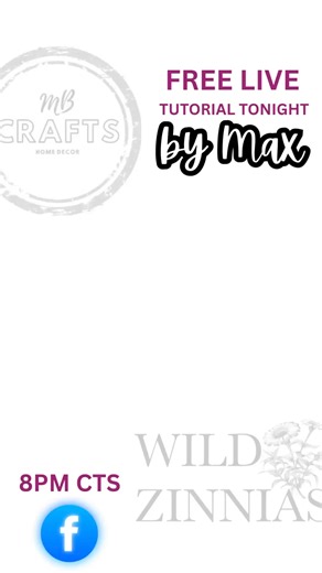 Join Us TONIGHT 8/13/25 at 8PM CST for a free tutorial by Max using our exclusive Max’s Wild Attachment Club collab wreath attachment design by WildZinnias.com use code MAX20 for 20% off your attachment order. This will happen in the attachment group! | MB Crafts
