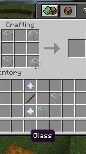 crafting glass sword moment #minecraft​ #shorts​ #youtube