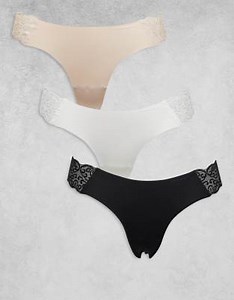 Cotton On 3 pack party panties seamless g-string briefs | ASOS