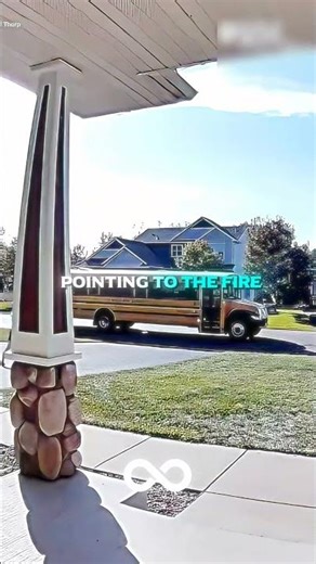 A mom noticed smoke coming from a school bus tire…