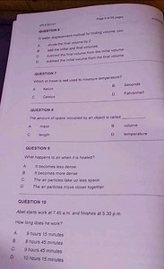 Grade 9 Science: Measurement and Matter – Questions 6 to 10QU... | Filo
