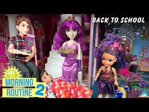 Mal and Ben Family Back To School Morning Routine #2❄️ Evie - Toys - Dolls - Descendants 3 -