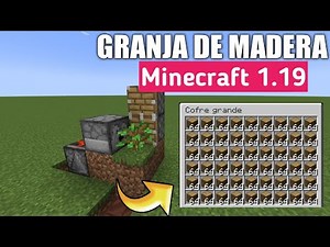Granja de Madera 1.19 y 1.19.2 AFK (Muy Fácil) - Tutorial Minecraft 1.19 Java