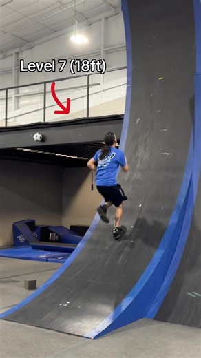 I tried the TALLEST warped wall 🤯 #gymnastics #gymnast #olympics #olympic #sports