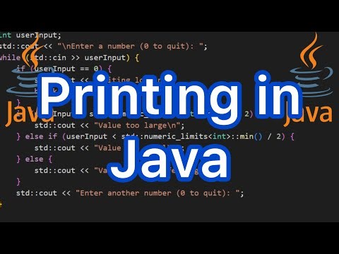Printing output in Java
