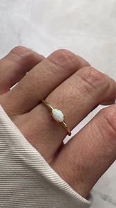 Opal Ring Gold Opal Ring Minimalist Rings Gift for Her Promise Ring Birthstone Ring Rings for Women Sterling Silver Rings Engagement Ring - Etsy