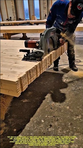 Heavy Timber Cutting Technique | Industrial Circular Saw Process.