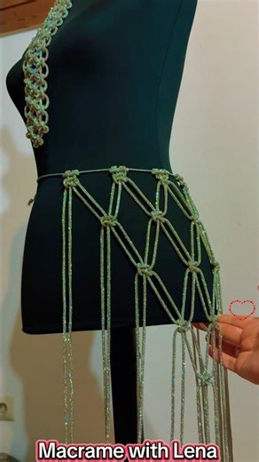 Tomorrow Macrame Rhinestone Scarf🧣 Strass Makramee Shawl 🧣mesh scarf made of rhinestone cord