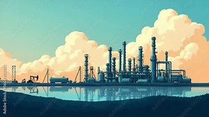 Detailed Representation of the Crude Oil Supply Chain: Efficient Extraction, Advanced Refining, Logistics, Integrated Distribution Networks, and Strategic Resource Management for Optimized Energy Deli