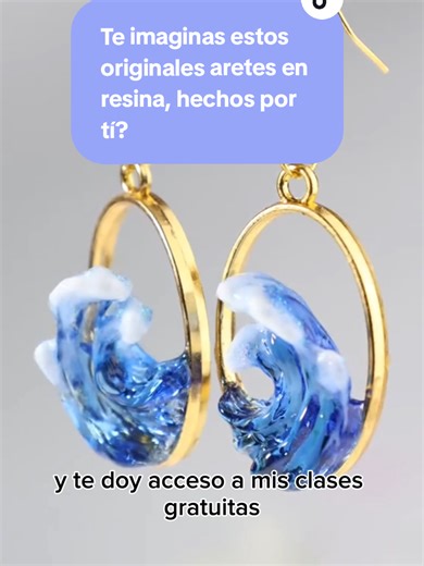Te imaginas estos originales aretes en resina, hechos por tí? En mi curso on line puedes aprender estas técnicas. Escribe
