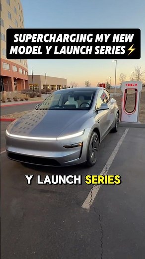 Supercharging my NEW Model Y Juniper For The First Time! 😳⚡️