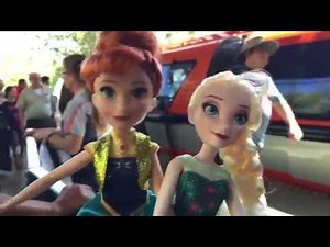 Elsa and Anna go to Disneyland and ride the Monorail into the park! Disneyland 60th