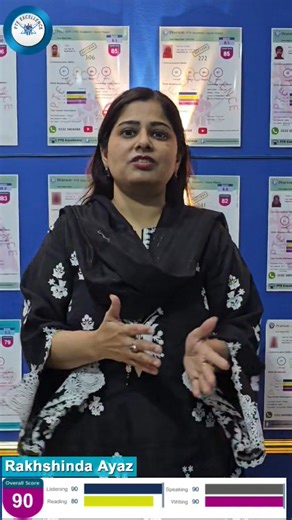 We are immensely proud to celebrate the remarkable achievement of Rakhshinda Ayaz, who secured an exceptional Superior 90 score in PTE through unwavering dedication, consistent practice, and the right academic guidance. Rakhshinda Ayaz shares her experience: “My journey with PTE Excellence has been truly transformative. The well-structured learning framework, regular practice sessions, and continuous, constructive feedback enabled me to identify my weak areas and convert them into strengths. I a