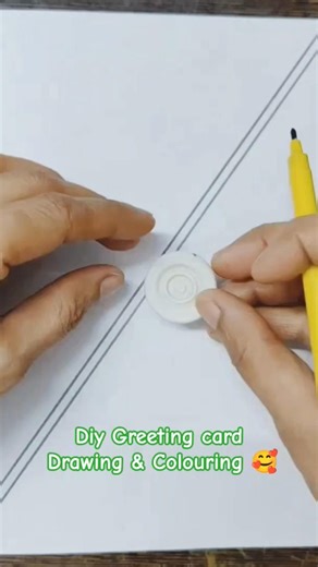 Diy Greeting card Drawing & colouring #easydrawing #diy #ytshorts #shorts #viral #greetingcard #art