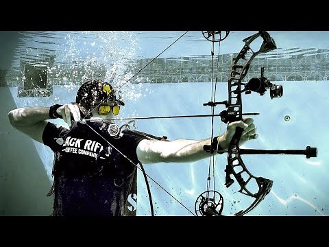 Compound Bow Fired Underwater - Slowmo Archery