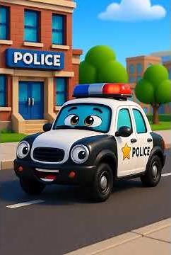Police Car for Kids 🚓 | Cartoon Police Car Animation