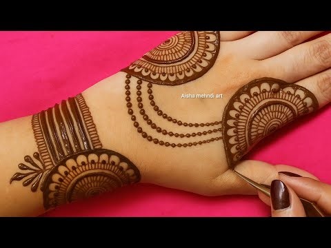 Modern Back Hand Mehndi Design | Easy And Stylish Mehndi Tutorial By Aisha Mehndi art