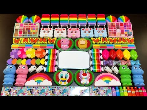 MIXING SLIME WITH CLAY VS MAKEUP VS GLITTER ! Mixing Random Things Into GLOSSY Slime #6584