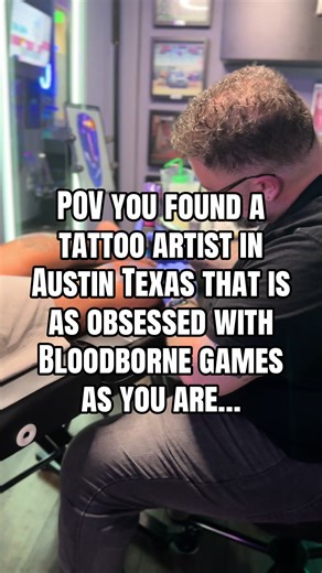 Dark Souls, Elden Ring, Sekiro…you name it and @Joe Tricomi has played it AND wants to tattoo it! #bloodborne #darksouls #eldenring #austintattooshop #austintattooartist