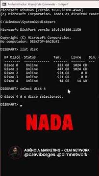 Formatando HD ou Pendrive via CMD 2025