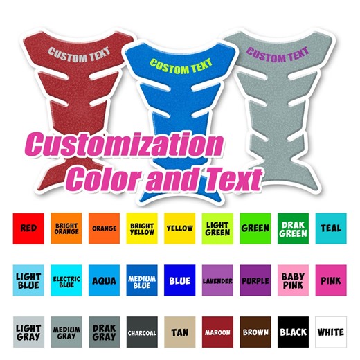 Custom Motorcycle Tank Pad: Fish Bone Protector, Anti-slip - Etsy