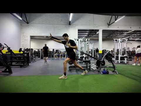 Dynamic Chest Press in Split Stands with Band or Cable