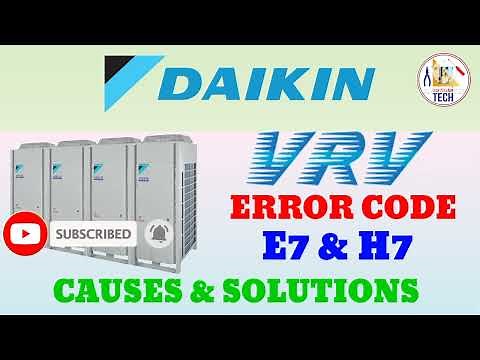 DAIKIN AIRCONDITION ERROR CODE H7 // HOW TO SOLVE ERROR H7 IN DAIKIN VRV / DAIKIN ERROR CODE / VRV