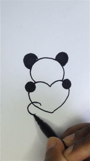 🐻How to Draw a Cute Bear Face | Quick & Easy #shorts #easydrawing