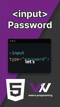 HTML password input type | Create Secure Password Fields #programming #frontendcourse