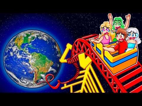 Giant Roller Coaster From SPACE In GTA 5!